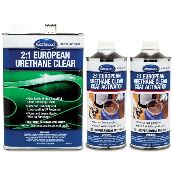 Eastwood 2:1 European Urethane Clear and Activators for Automotive Car Paint – Gallon +