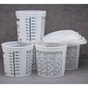 Universal Mixing Cups 5 Qt Cups – 5 Pc Set