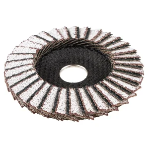 Weiler 51252 4-1/2″ Tiger Aluminum Flap Disc, Flat (TY27), Phenolic Backing, 36Z, 7/8″ Arbor Hole, 10/BOX
