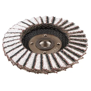 Weiler 51256 4-1/2″ Tiger Aluminum Flap Disc, Flat (TY27), Phenolic Backing, 36Z, 5/8″-11 Arbor Hole, 10/BOX