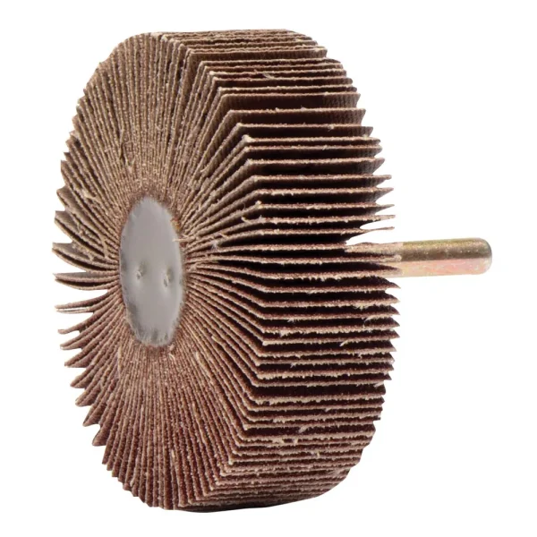 Weiler 52028 3″ x 1″ Tiger Coated Abrasive Flap Wheel, 1/4″ Stem, 80AO, 10/BOX