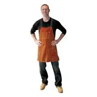 Tillman 5320A 28″ Premium Chocolate Brown Leather Bib Apron (1 Apron)