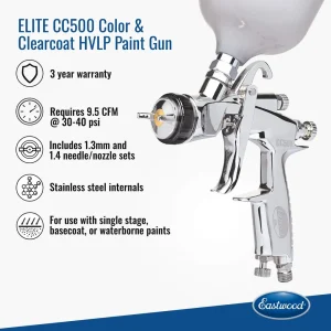 Eastwood Elite CC500 Color and Clearcoat HVLP Paint Gun