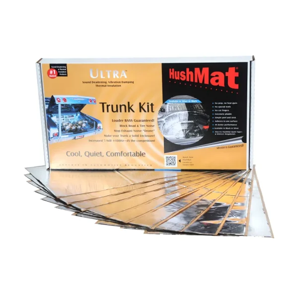 HushMat Trunk Kit – Silver Foil with Self Adhesive Butyl-10 Sheets 12 Inchx23 Inch ea 19 sq ft 10301