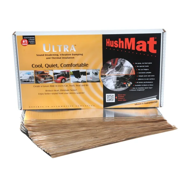 HushMat Bulk Kit – Silver Foil with Self-Adhesive Butyl-30 Sheets 12 Inchx23 Inch ea 58 sq ft 10501