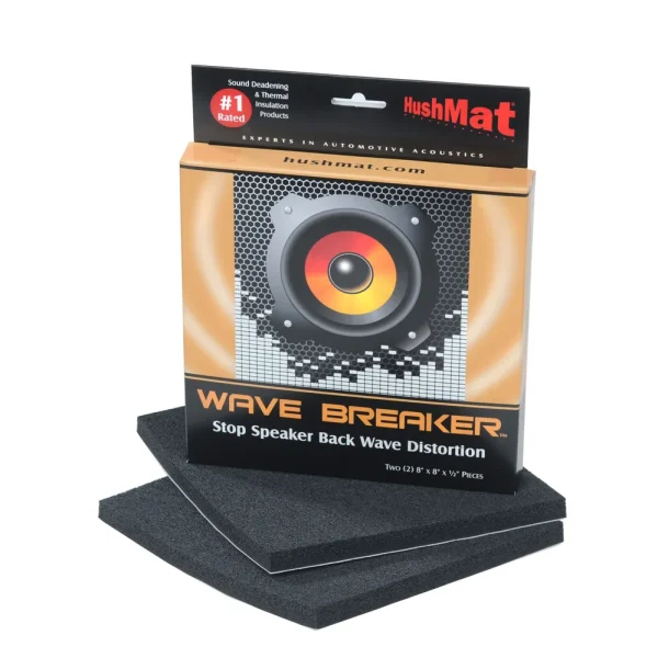 HushMat Wave Breaker Kit – Contains 2-8 Inchx8 Inchea Speaker Back Wave Deflecting Pads 82450
