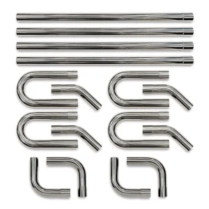 Eastwood Universal Polished Stainless Steel Dual Exhaust Mandrel Bend Kit – 2-1/2 Inch