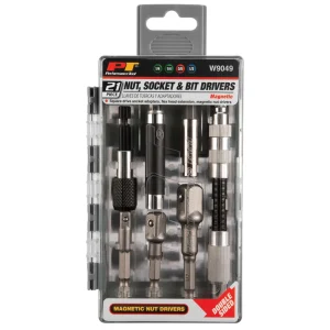 Performance Tool 21 pc. Socket – Bit and Nut Driver Set W9049