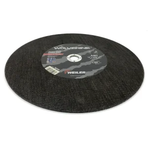 Weiler 56240 14″ x 3/32″ Wolverine Type 1 Large Cutting Wheel, A46T, 1″ A.H., Chop Saw, 10/BOX