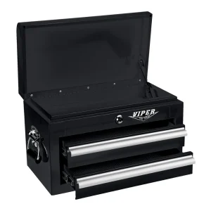 Viper Storage Viper Tool Storage 18-Inch 2-Drawer 18G Steel Mini Tool Chest, Black V218MCBL