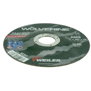 Weiler 56393 4-1/2″ x .045″ Wolverine Type 27 Cutting Wheel, A60S, 7/8″ A.H., 25/BOX