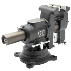 Yost Model 750-DI 5-1/8 Inch Multi Jaw Rotating Combination Pipe and Bench Vise Swivel Base