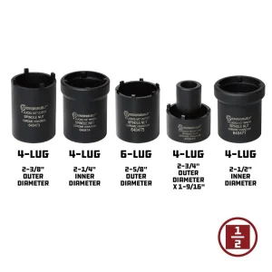 Powerbuilt SPINDLE NUT SOCKET SET KIT11 648636