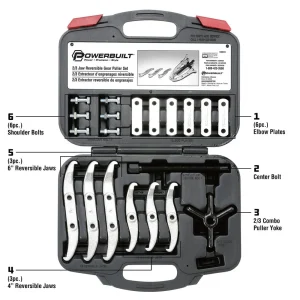 Powerbuilt COMBO 2/3 JAW GEAR PULL 4 Inch& 6 Inch KIT43 648613