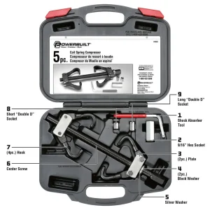 Powerbuilt 5 PC COIL SPRING COMPRESSOR KIT39 648603