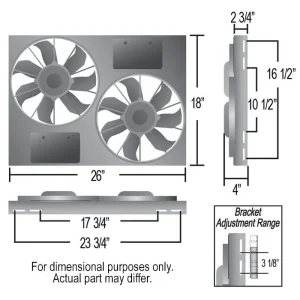 Derale HO Dual RAD Fan Assembly 16927