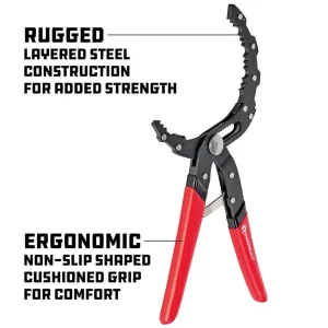 Powerbuilt SELF ADJ FILTER PLIERS (2-1/4 Inch – 4-3/4 Inch) 942068