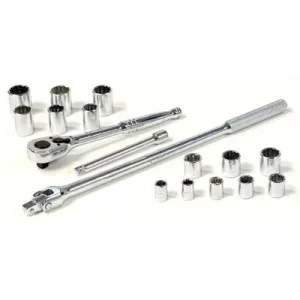 Stanley Tools for The Mechanic 85-425 17 Piece Socket Sets, 1/2 in, 6 Point 1 EA