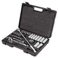 Stanley Tools for The Mechanic 85-434 26 Piece Socket Sets, 1/2 in, 6 Point, 12 Point 1 EA