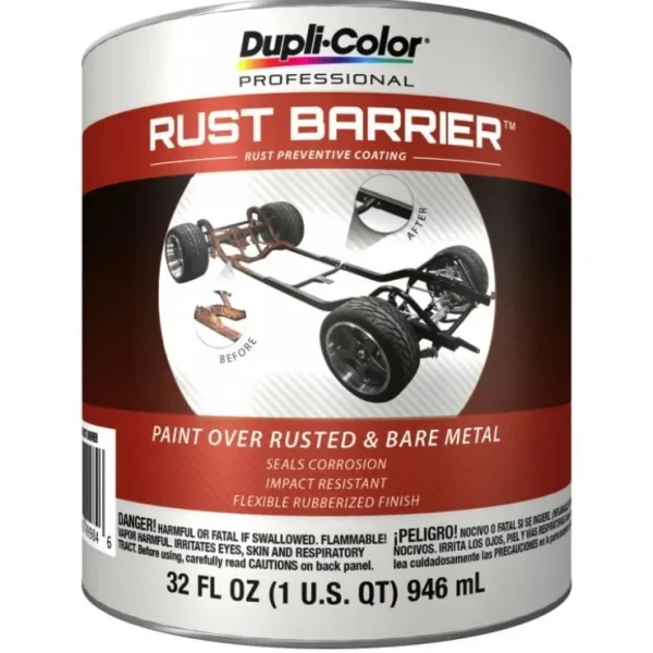 Dupli-Color Rust Barrier Rust Preventative Coating Bulk Flat Black Quart Quart 32 OZ RBQ100