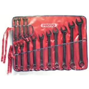 Proto 1200FBASD 14 Piece Protoblack Torqueplus Combination Wrench Sets, 12 Points, Inch (1 Set)