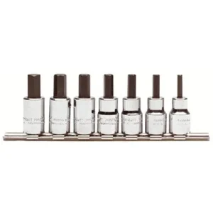 Proto 4990-SMA 7-Piece Metric Hex Bit Socket Set, 3/8 in (1 EA)