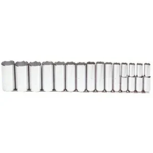 Proto 54103 Torqueplus 15 Pc Deep Socket Sets, 1/2 in, 6 Point (1 Set)