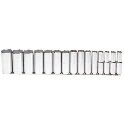 Proto 54103 Torqueplus 15 Pc Deep Socket Sets, 1/2 in, 6 Point (1 Set)