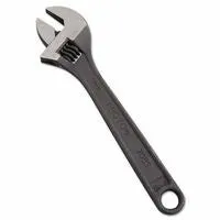 Proto 708S Protoblack Adjustable Wrenches, 8 in Long, 1 1/8 in Opening, Black Oxide (1 EA)