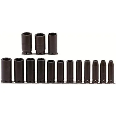 Proto 74114 TorquePlus 15 Pc Deep Impact Socket Set, 1/2 in, 6 Point (1 Set)
