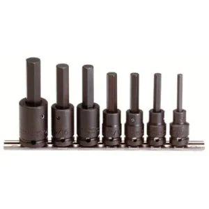 Proto 74152 7 Pc. Hex Bit Impact Socket Set, 1/2 in (1 Set)