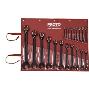 Proto SCV-20S Spline Reversing Combination Ratcheting Wrenches, Inch, 20 per Roll (1 Set)