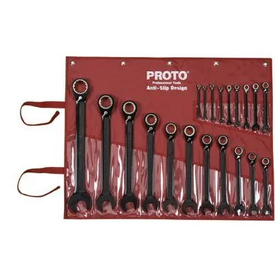 Proto SCV-20S Spline Reversing Combination Ratcheting Wrenches, Inch, 20 per Roll (1 Set)