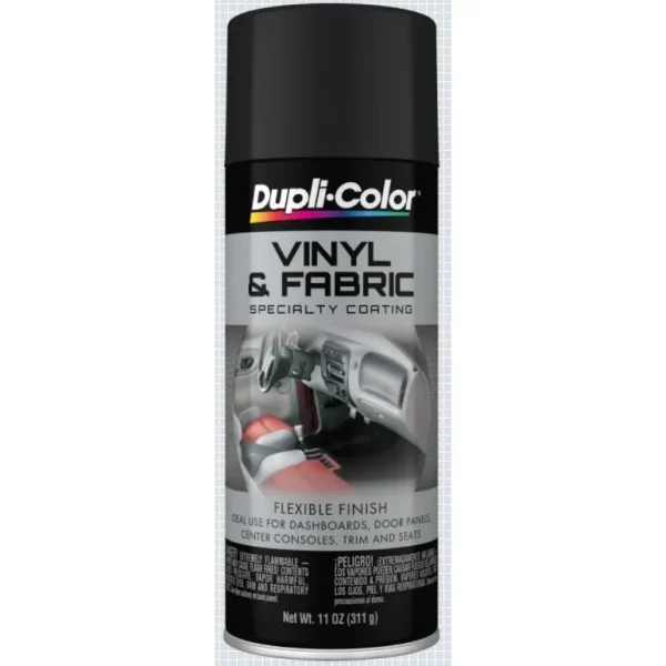 Dupli-Color Vinyl & Fabric Spray High Performance Flat Black Aerosol 11 OZ HVP106