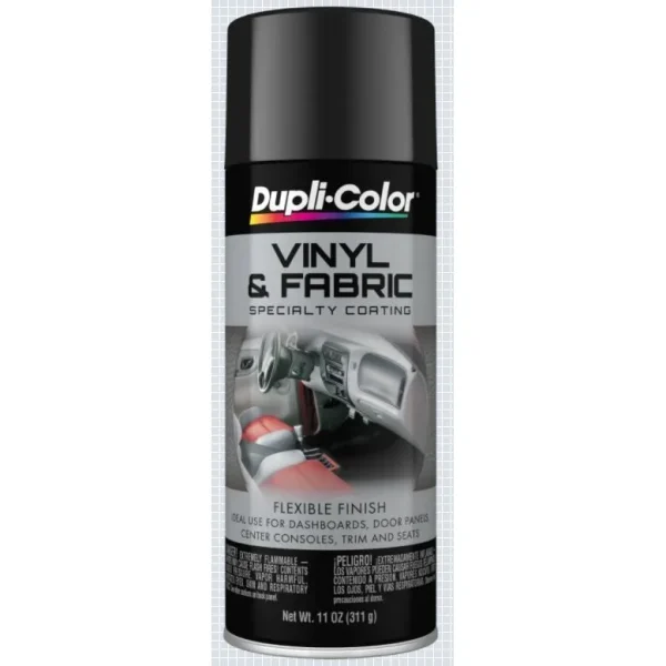 Dupli-Color Vinyl & Fabric Spray High Performance Gloss Black Aerosol 11 OZ HVP104