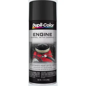 Dupli-Color Engine Paint with CERAMIC GM/Chrysler Low Gloss Black Aerosol 12 OZ DE1634
