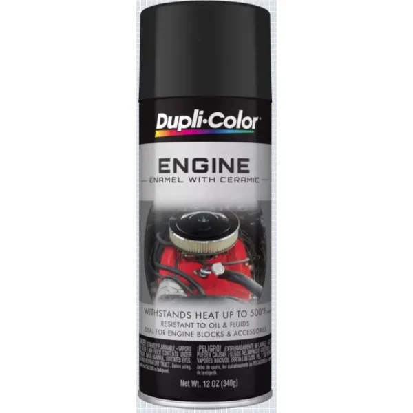 Dupli-Color Engine Paint with CERAMIC GM/Chrysler Low Gloss Black Aerosol 12 OZ DE1634