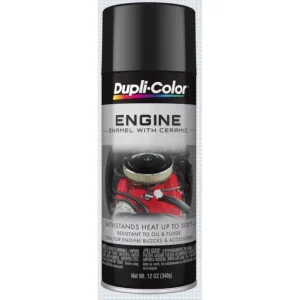 Dupli-Color Engine Paint with CERAMIC Gloss Black Aerosol 12 OZ DE1613