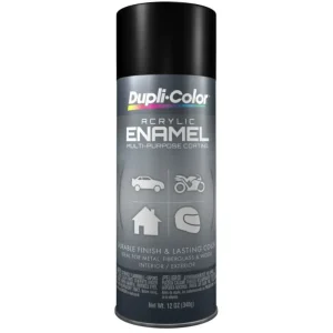 Dupli-Color Multi-Purpose Enamel Semi-Gloss Black Aerosol 12 OZ DA1603