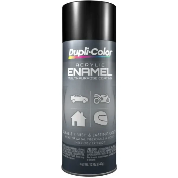 Dupli-Color Multi-Purpose Enamel Gloss Black (OSHA Black) Aerosol 12 OZ DA1600