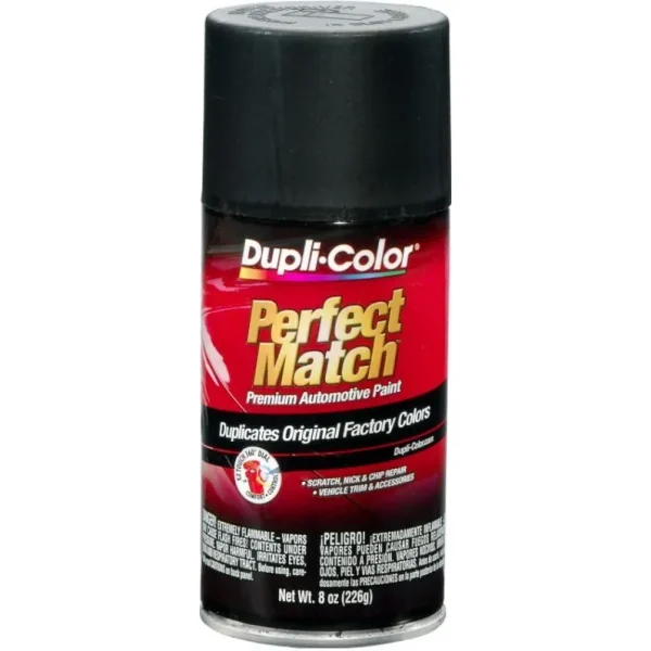 Dupli-Color Perfect Match Premium Automotive Paint Universal Flat Black Aerosol 8 OZ BUN0104