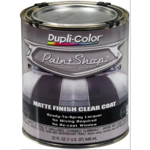 Dupli-Color Paint Shop Finish System Base Coat Matte Clear Coat Quart 32 OZ BSP307