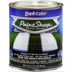 Dupli-Color Paint Shop Finish System Base Coat Dark Emerald Green (Metallic) Quart 32 OZ BSP209