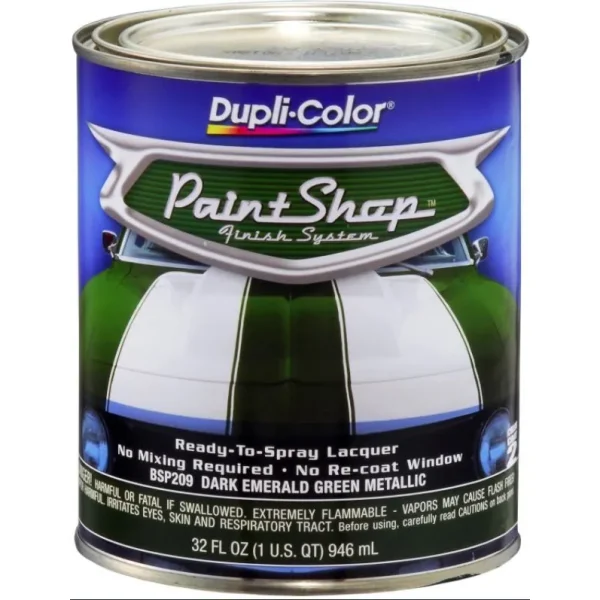 Dupli-Color Paint Shop Finish System Base Coat Dark Emerald Green (Metallic) Quart 32 OZ BSP209