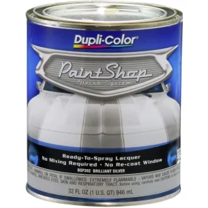 Dupli-Color Paint Shop Finish System Base Coat Brilliant Silver (Metallic) Quart 32 OZ BSP202