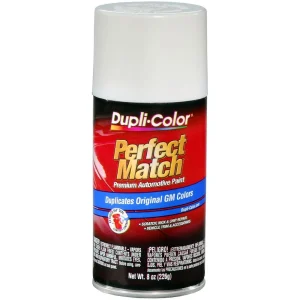 Dupli-Color Perfect Match Premium Automotive Paint General Motors White (40 WA8554) Aerosol 8 OZ BG
