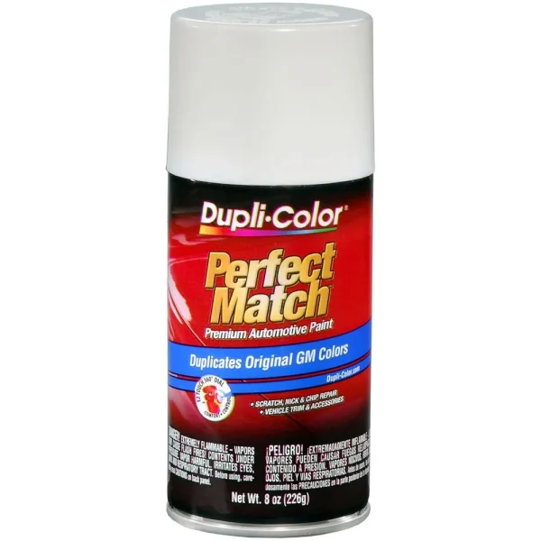 Dupli-Color Perfect Match Premium Automotive Paint General Motors White (40 WA8554) Aerosol 8 OZ BG