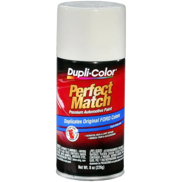 Dupli-Color Perfect Match Premium Automotive Paint Ford Pure White (C, 9E, YG) Aerosol 8 OZ BFM0384