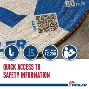 Weiler 58101 5″ x .045″ TIGER INOX Type 1 Cut-Off Wheel, INOX60S, 7/8″ A.H., 25/BOX