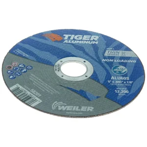Weiler 58201 5″ x .045″ TIGER ALUMINUM Type 1 Cut-Off Wheel ALU60S 7/8 A.H., 25/BOX